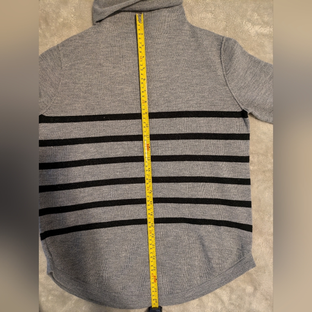 French connection turtleneck sweater, grey and black size small - Picture 4 of 7